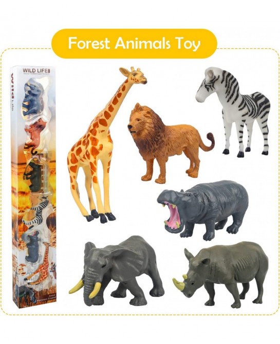 Safari Animal Toys Realistic Mini Wild Animal Figurines Sets Party Cake Topper and Decorations for Boys Toddlers $20.04 Kids'...