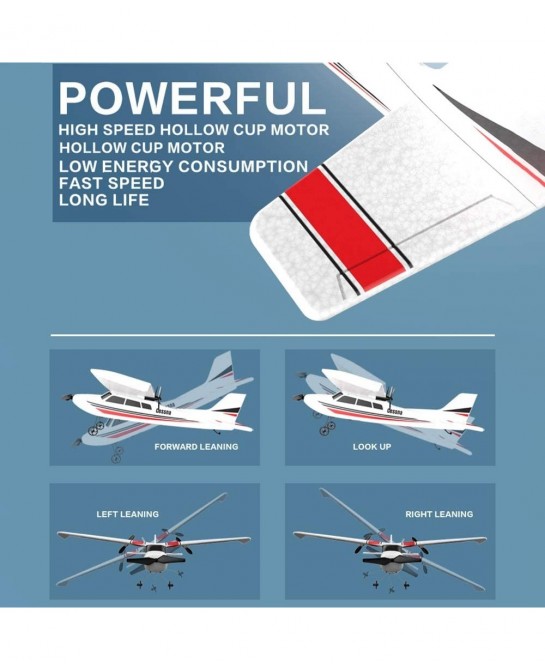 RC Airplane Z53 RC Plane 2.4GHz 2CH Remote Control Aircraft EPP RTF Ready to Fly RC Glider Plane for Adults and Kids with 3 B...