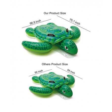 Sea Turtle Ride On Swimming Pool Float 191x170CM Giant Turtle Inflatable Floating Bed Pool Floats for Adults Children $48.04 ...