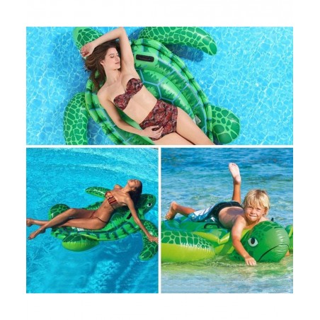 Sea Turtle Ride On Swimming Pool Float 191x170CM Giant Turtle Inflatable Floating Bed Pool Floats for Adults Children $48.04 ...