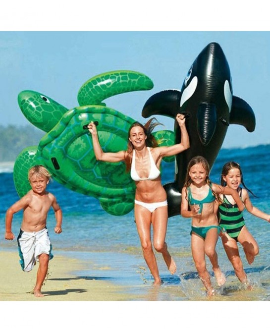 Sea Turtle Ride On Swimming Pool Float 191x170CM Giant Turtle Inflatable Floating Bed Pool Floats for Adults Children $48.04 ...