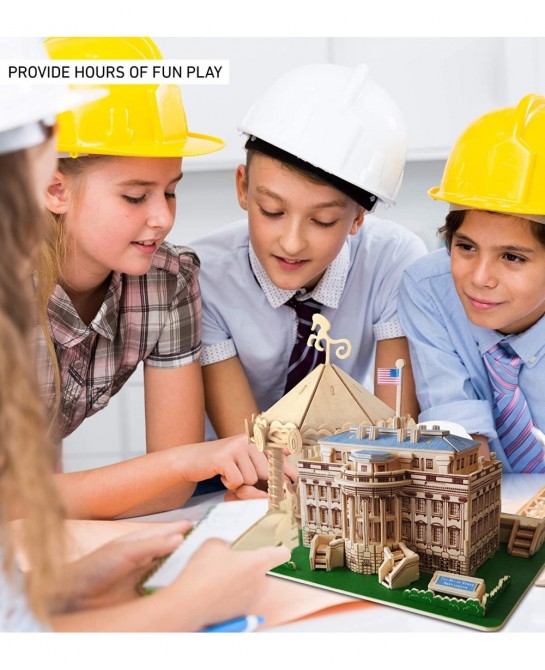 The White House Wooden 3D Puzzle Construction Kit $46.47 3-D Puzzles