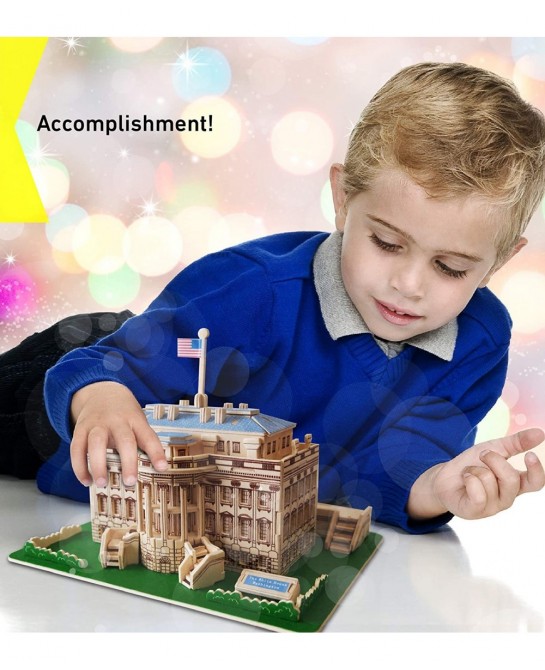 The White House Wooden 3D Puzzle Construction Kit $46.47 3-D Puzzles