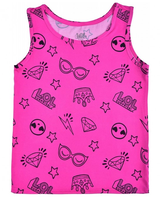 LOL Surprise Dolls Girls 3 Pack Tank Tops for Little and Big Kids – Pink/Black $43.78 Dolls