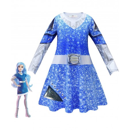 Zombies 3 Girls Costume Cheerleader Toddler Rose Dress Long Sleeve Dress Up 3-12 Years $50.69 Kids' Costumes