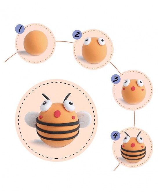 Air Dry Clay for Kids 24 Colors Magic Modeling Clay Kit with Magical Clay Tools Accessories Squash Clay for Slime Play Clay A...