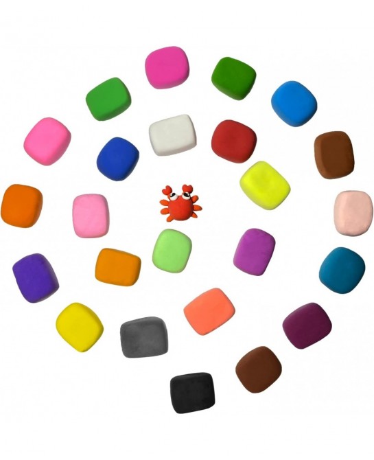 Air Dry Clay for Kids 24 Colors Magic Modeling Clay Kit with Magical Clay Tools Accessories Squash Clay for Slime Play Clay A...