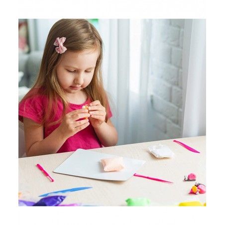 Air Dry Clay for Kids 24 Colors Magic Modeling Clay Kit with Magical Clay Tools Accessories Squash Clay for Slime Play Clay A...