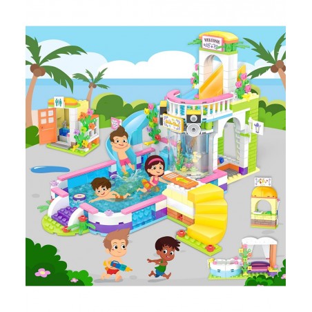 Friends Café Shop Building Kit Girls Coffee House Summer Pool Party Building Blocks Set for Kids Aged 6-12 (1140 Pieces) $93....