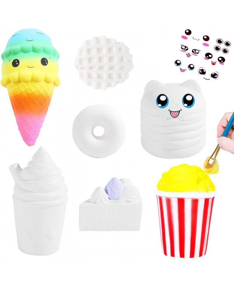 7Pcs Arts and Crafts for Girls DIY Dessert Paint Your Own Squishies Kit! Gifts for Craft Lovers Kids Top Christmas Toys. Jumb...