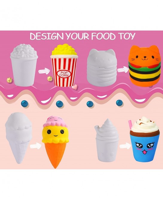 7Pcs Arts and Crafts for Girls DIY Dessert Paint Your Own Squishies Kit! Gifts for Craft Lovers Kids Top Christmas Toys. Jumb...