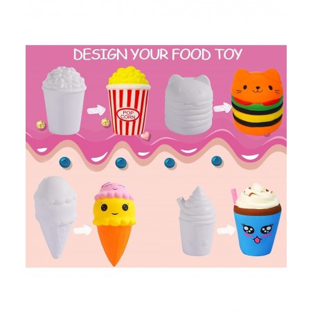 7Pcs Arts and Crafts for Girls DIY Dessert Paint Your Own Squishies Kit! Gifts for Craft Lovers Kids Top Christmas Toys. Jumb...