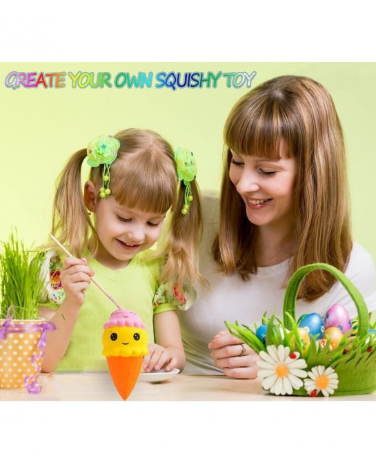 7Pcs Arts and Crafts for Girls DIY Dessert Paint Your Own Squishies Kit! Gifts for Craft Lovers Kids Top Christmas Toys. Jumb...