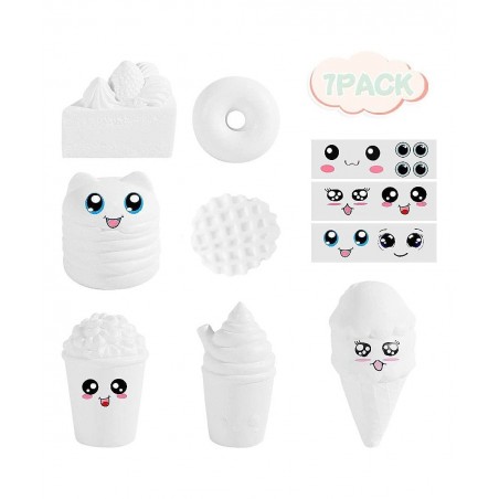 7Pcs Arts and Crafts for Girls DIY Dessert Paint Your Own Squishies Kit! Gifts for Craft Lovers Kids Top Christmas Toys. Jumb...