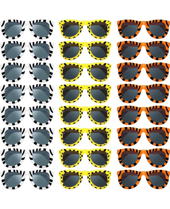 Pack of 24 Animal Print Sunglasses Jungle Sunglasses Zoo Animal Glasses Safari Kids Sunglasses Party Favor Wild Girl Boy Eyew...