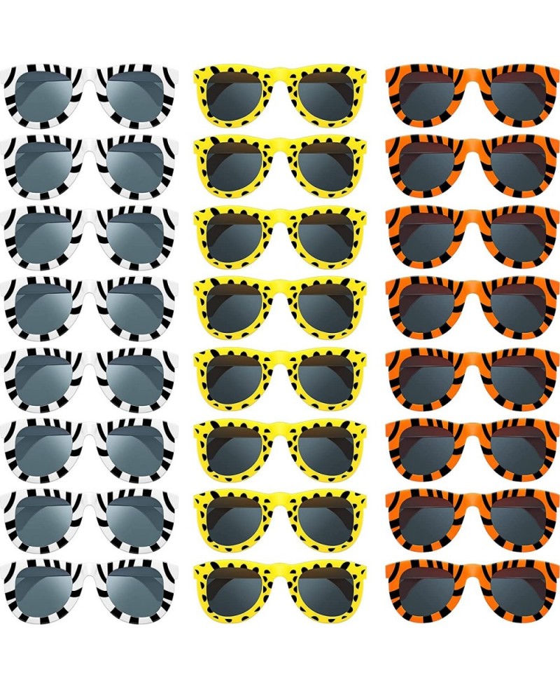 Pack of 24 Animal Print Sunglasses Jungle Sunglasses Zoo Animal Glasses Safari Kids Sunglasses Party Favor Wild Girl Boy Eyew...