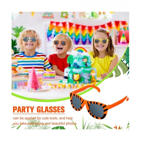 Pack of 24 Animal Print Sunglasses Jungle Sunglasses Zoo Animal Glasses Safari Kids Sunglasses Party Favor Wild Girl Boy Eyew...