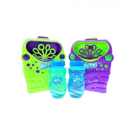 Blitz Bubble Stream Machine Blaster with Bubble Solution (Colors May Vary) for Kids Floats High Last Long Bubble Blower Machi...