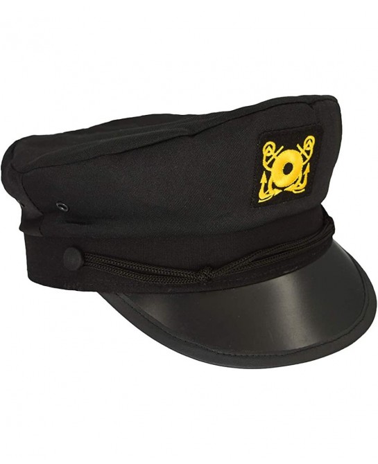Teens Admiral Captain Hat Snapback Embroidery Anchor Skipper Nautical Party Hats $33.62 Kids' Dress-Up Accessories