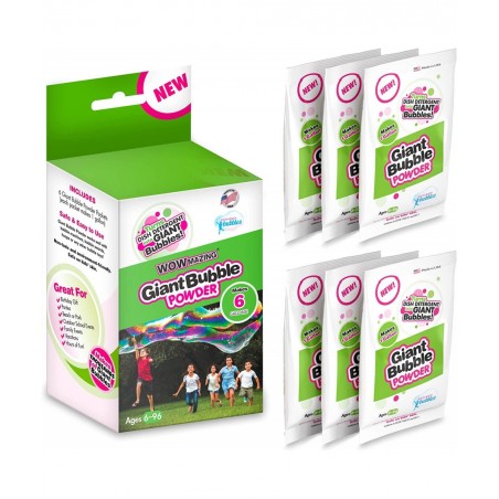 Big Bubble Refill Powder Mix (6 Packets) - Turns Dish Detergent into Giant Bubbles. Makes 6 GALLONS! - Made in USA $26.46 Bub...
