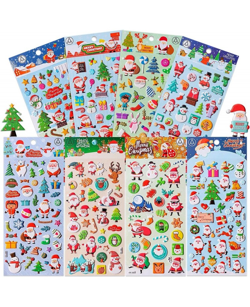 Christmas Puffy Stickers for Kids 302Pcs Cute Christmas 3D Stickers for Scrapbooking DIY Phone Diary Including Santa Claus Ch...