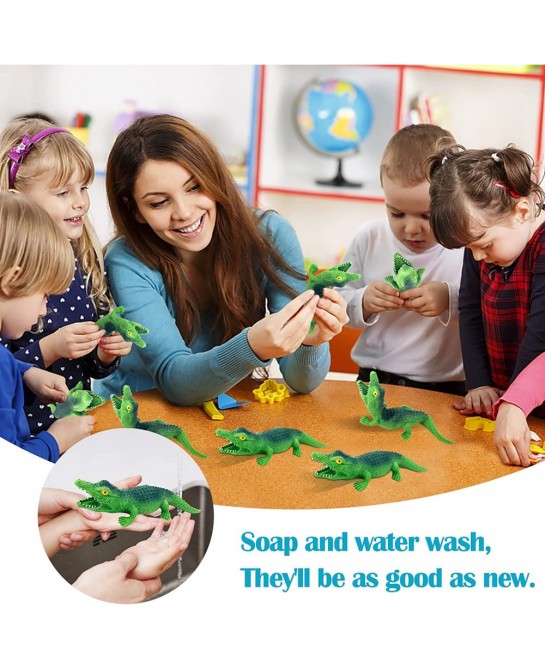 Stretchy Animal Sensory Stress Relief Toys Crocodile Squishy Stress Toys Alligators Squeeze Sand Rebound Ball Fidget Knead To...
