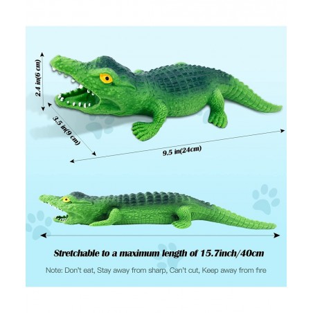 Stretchy Animal Sensory Stress Relief Toys Crocodile Squishy Stress Toys Alligators Squeeze Sand Rebound Ball Fidget Knead To...