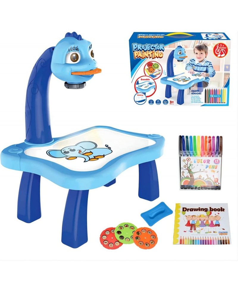 Drawing Projector Desk for Kids Drawing Projection Toy with Lights and Music Gifts for Kids Learning Projector for Boys and G...