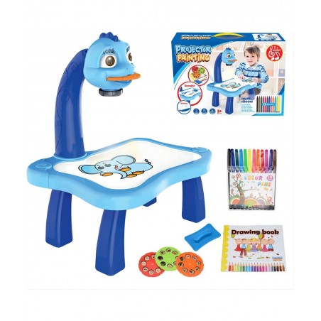 Drawing Projector Desk for Kids Drawing Projection Toy with Lights and Music Gifts for Kids Learning Projector for Boys and G...