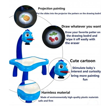 Drawing Projector Desk for Kids Drawing Projection Toy with Lights and Music Gifts for Kids Learning Projector for Boys and G...