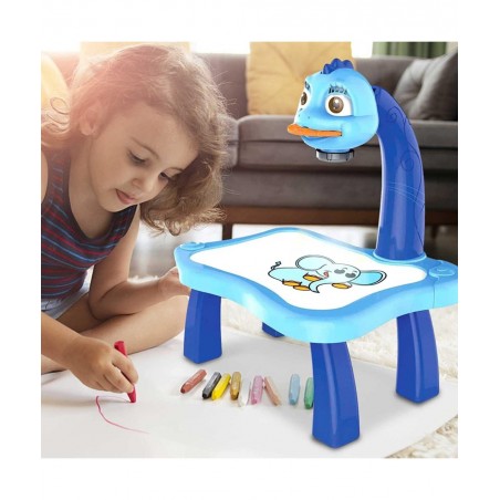 Drawing Projector Desk for Kids Drawing Projection Toy with Lights and Music Gifts for Kids Learning Projector for Boys and G...