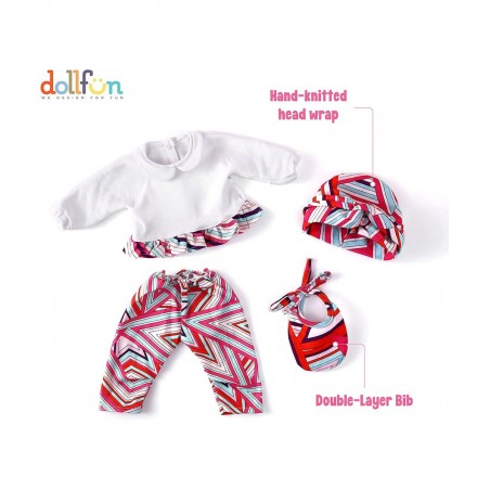 Hello Baby 14-inch Soft Body Baby Doll with Head Wrap Bib and Magic Milk Bottle Caucasian Blue Eyes… $43.08 Dolls