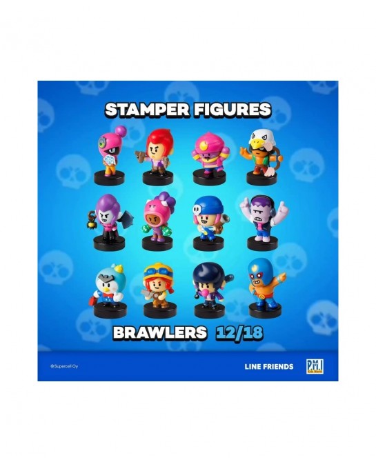 Brawl Stars Collectible Stampers |12 Brawl Stars Toys Out of 24 Collectibles in 1 Pack | 1 Rare Mystery Figure | Officially L...