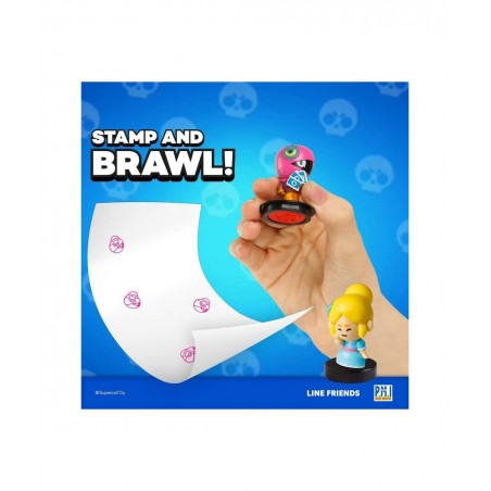 Brawl Stars Collectible Stampers |12 Brawl Stars Toys Out of 24 Collectibles in 1 Pack | 1 Rare Mystery Figure | Officially L...