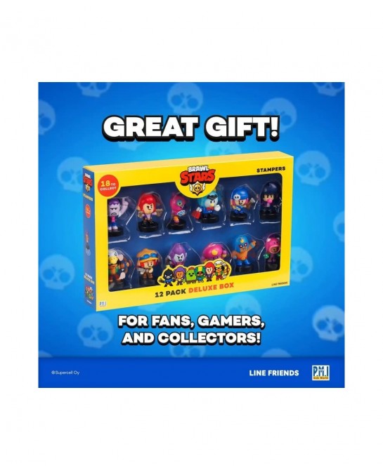 Brawl Stars Collectible Stampers |12 Brawl Stars Toys Out of 24 Collectibles in 1 Pack | 1 Rare Mystery Figure | Officially L...