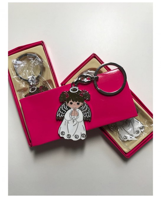 12 White Angel Girl Keychain First Communion Baptism Party Favor White $32.84 Kids' Party Favor Sets