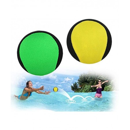 Water Bouncing Ball Hand Stress Relief Ball 2 Pack Water Jumping Ball for Swimming Pool Beach Ocean and Outdoor Activity (Yel...