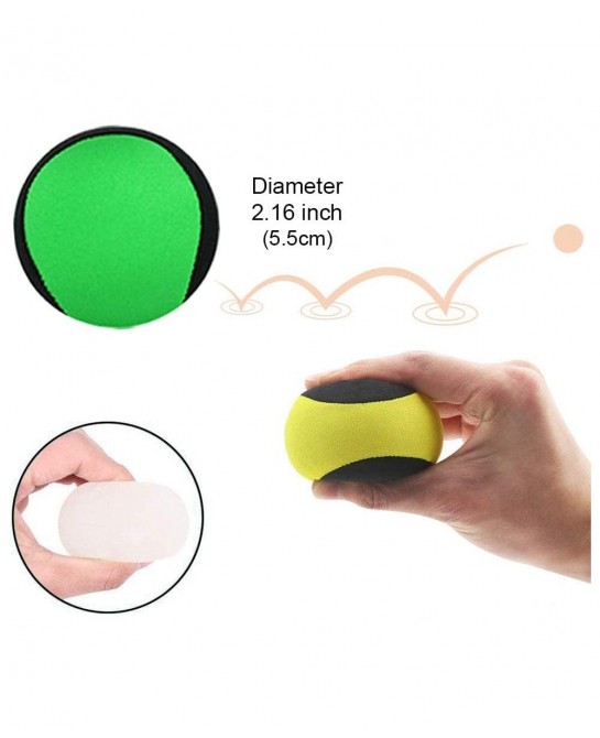 Water Bouncing Ball Hand Stress Relief Ball 2 Pack Water Jumping Ball for Swimming Pool Beach Ocean and Outdoor Activity (Yel...
