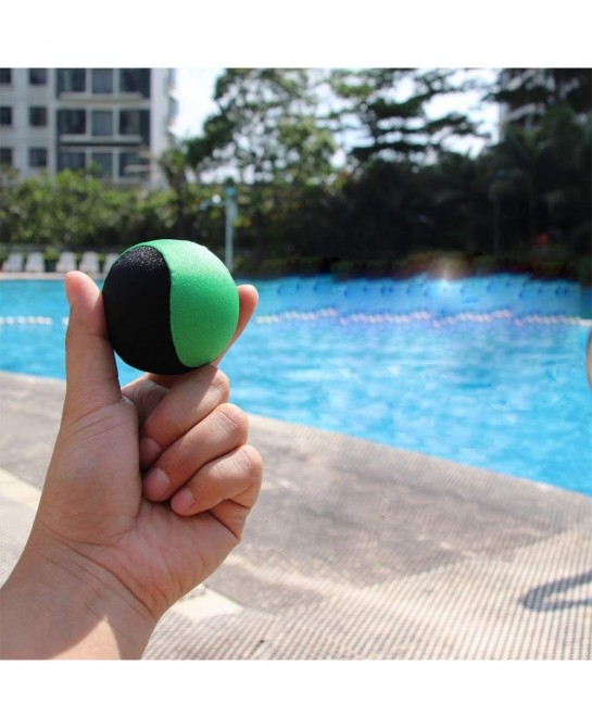 Water Bouncing Ball Hand Stress Relief Ball 2 Pack Water Jumping Ball for Swimming Pool Beach Ocean and Outdoor Activity (Yel...