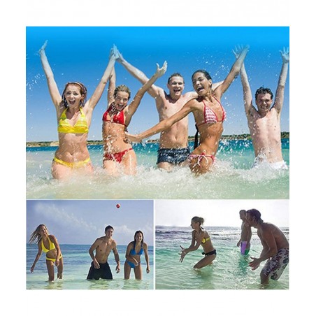 Water Bouncing Ball Hand Stress Relief Ball 2 Pack Water Jumping Ball for Swimming Pool Beach Ocean and Outdoor Activity (Yel...