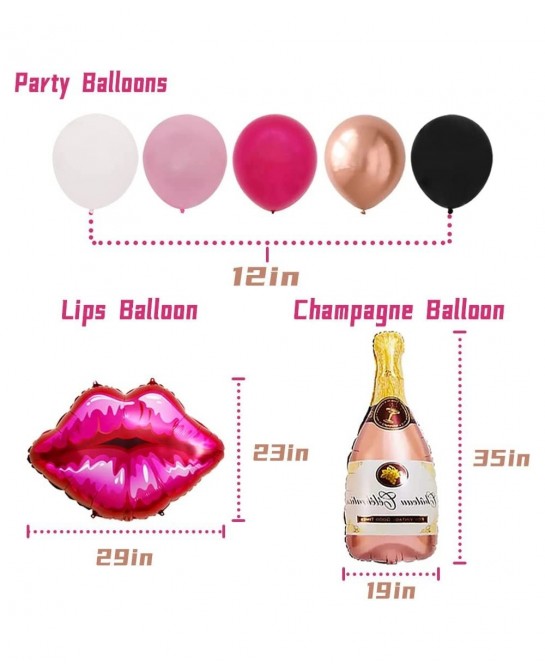 21st Birthday Decorations for Her Black Pink 21st Bday Decorations for Women Black 21 Balloon Number Happy Birthday Banner Pi...