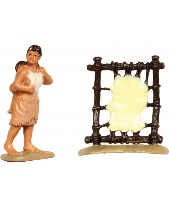 Safari Ltd Powhatan Indians TOOB With 12 Historical Figurine Toys Including a Camp Fire Powhatan Woman Cooking a Fox Stretche...