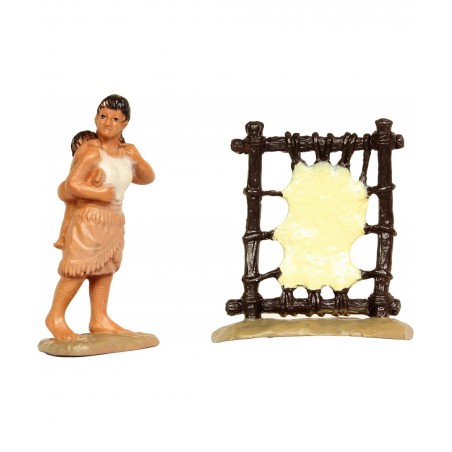 Safari Ltd Powhatan Indians TOOB With 12 Historical Figurine Toys Including a Camp Fire Powhatan Woman Cooking a Fox Stretche...