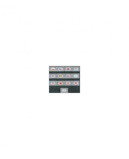 1943-44 U. S. Overrun Nations (Flags) 909-21 Mint Stamp Set $16.48 Collectible Postage Stamps