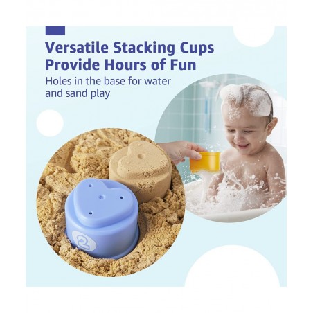 Stacking Cups Baby Toys 12-18 Months Stacking Learning Toddler Toys Age 1-2 Numbers Shapes Patterns Montessori Toys for 1 Yea...