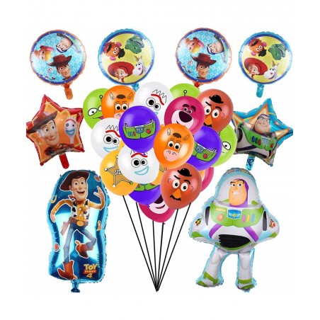 Toy Inspired Story Party Decorations Balloons 36PCS Toy Inspired Story Birthday Party Balloons Set Buzz -Light-Year Woody Par...