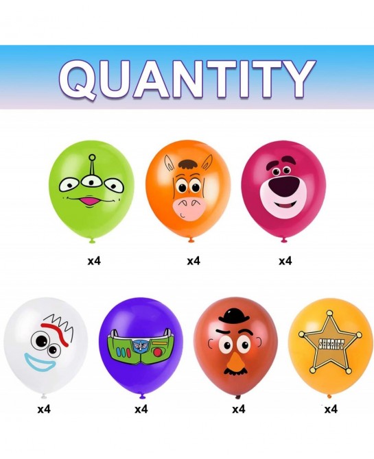 Toy Inspired Story Party Decorations Balloons 36PCS Toy Inspired Story Birthday Party Balloons Set Buzz -Light-Year Woody Par...