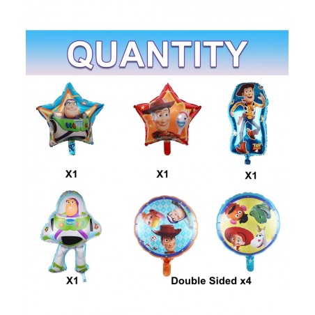 Toy Inspired Story Party Decorations Balloons 36PCS Toy Inspired Story Birthday Party Balloons Set Buzz -Light-Year Woody Par...