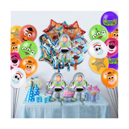 Toy Inspired Story Party Decorations Balloons 36PCS Toy Inspired Story Birthday Party Balloons Set Buzz -Light-Year Woody Par...