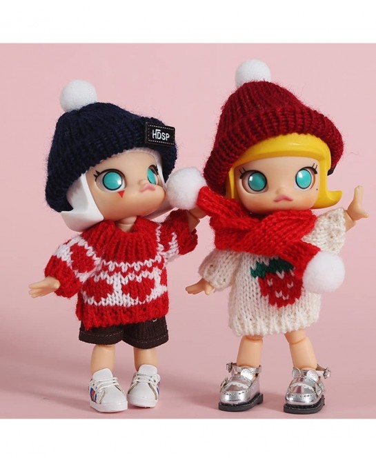 Sweater for OB11 Molly body9 GSC 1/8 1/12 BJD Doll Clothes New Year Christmas Dolls Accessories (Multicolor6) $16.93 Doll Acc...